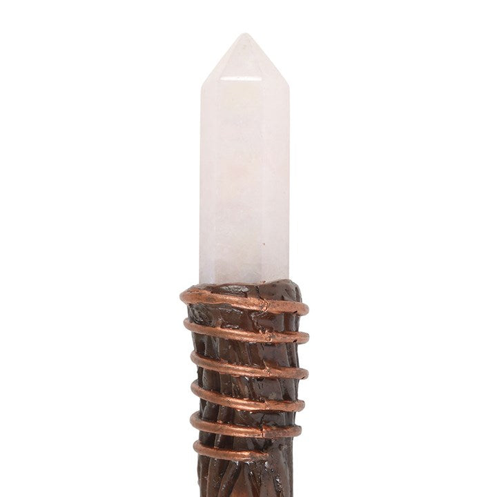 Thin Energy Clearing Aura Quartz Crystal Wand