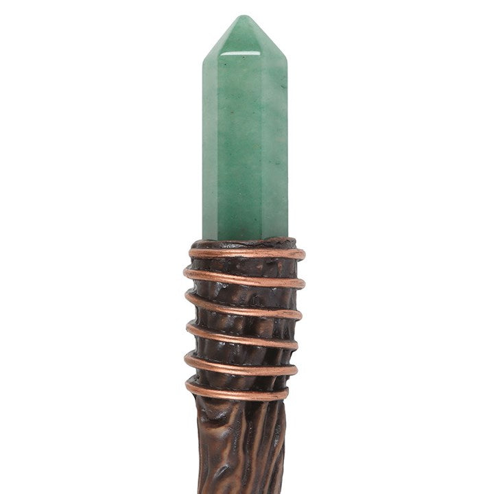 Thin Abundance Green Aventurine Crystal Wand