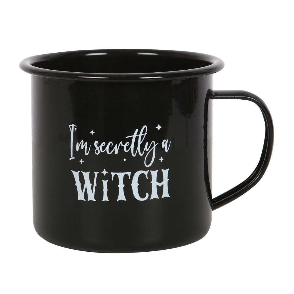 I'm Secretly A Witch Enamel Mug