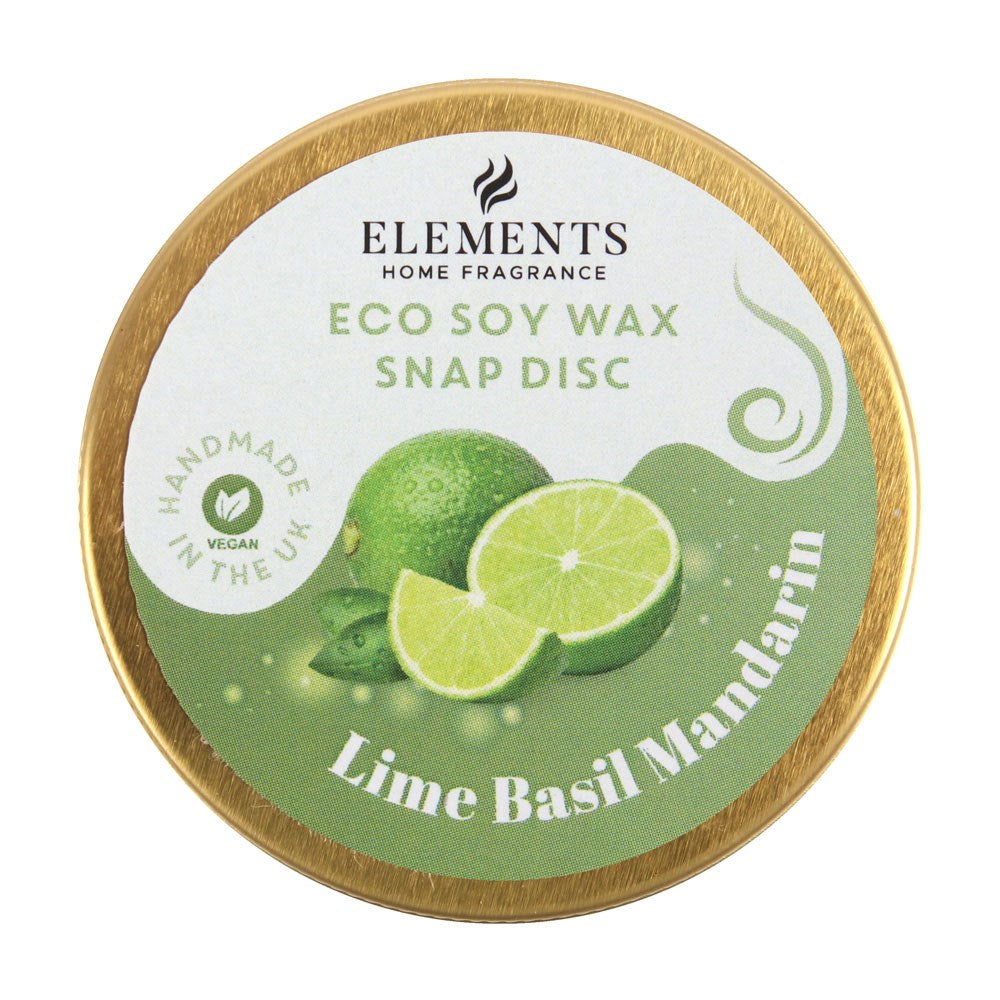 Lime, Basil & Mandarin Soy Wax Snap Disc