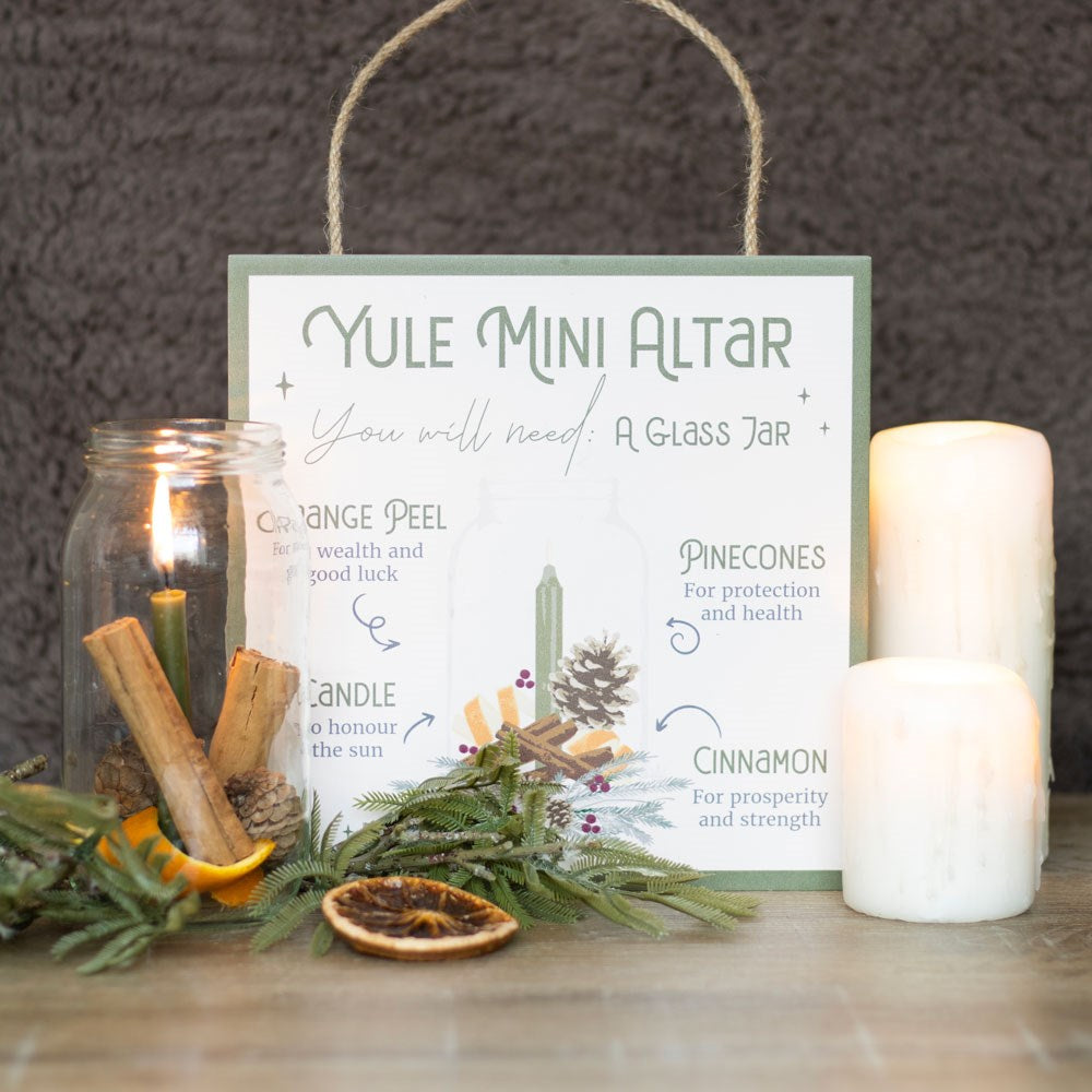 20cm Yule Altar MDF Hanging Sign