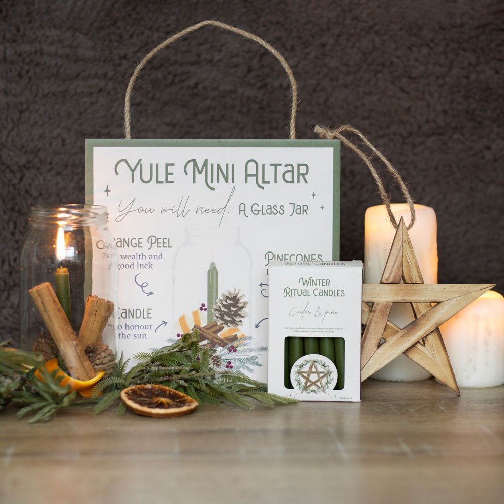 20cm Yule Altar MDF Hanging Sign