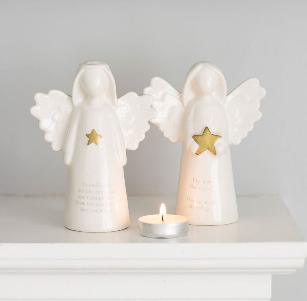 Good Friends Sentiment Angel Ornament