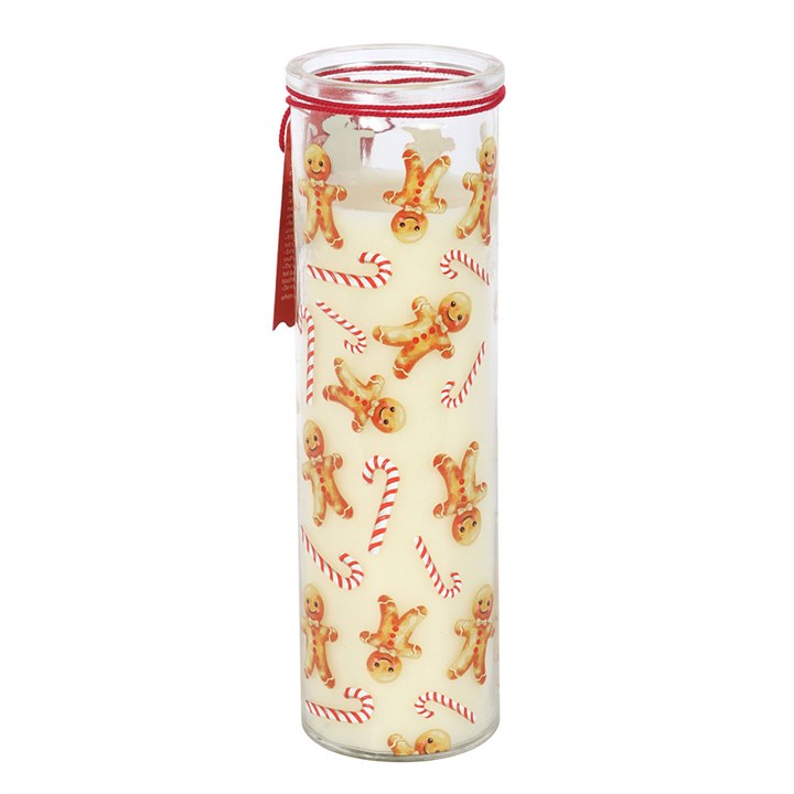 Candy Cane Warm Gingerbread Tube Candle