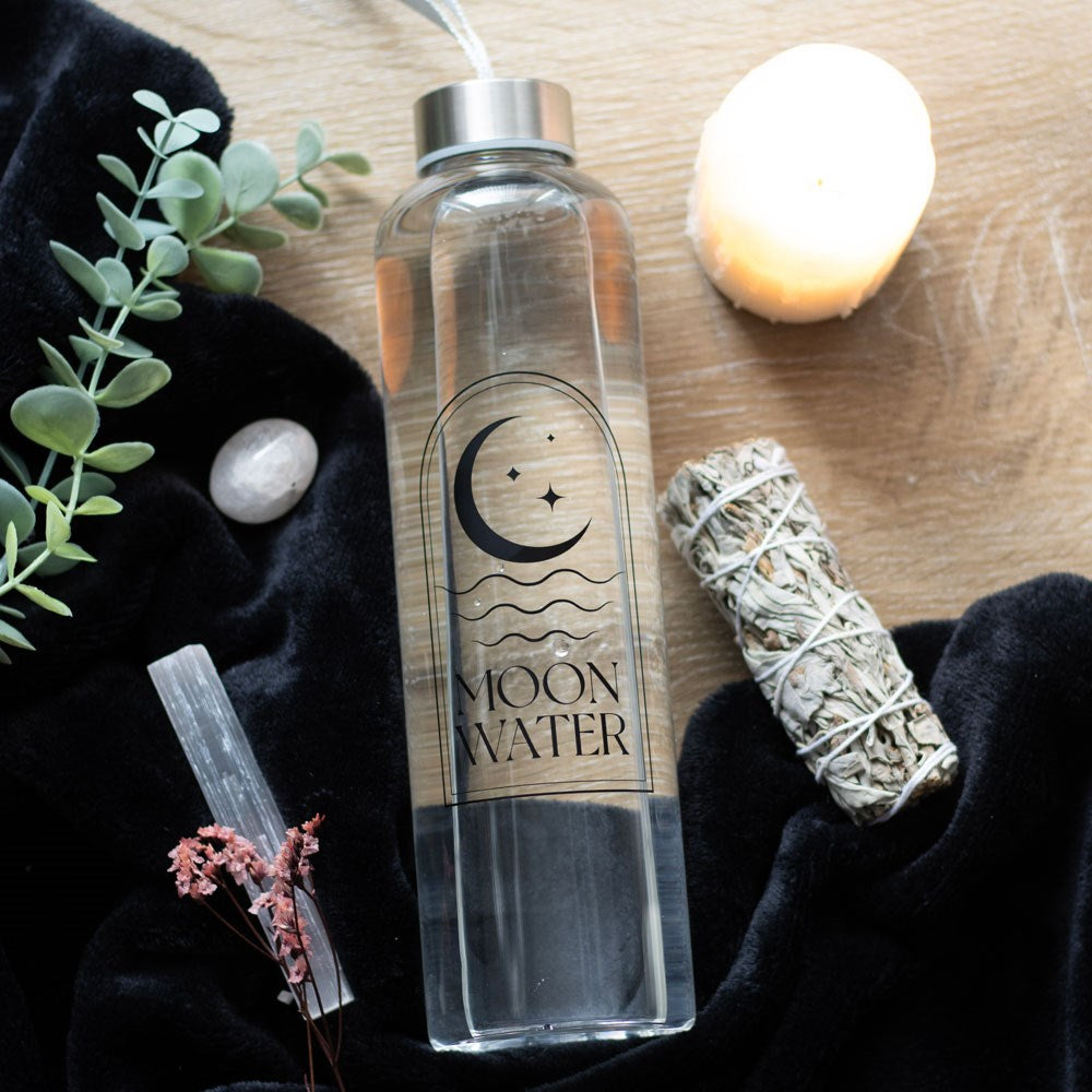 Moon Water Glass Water Bottle