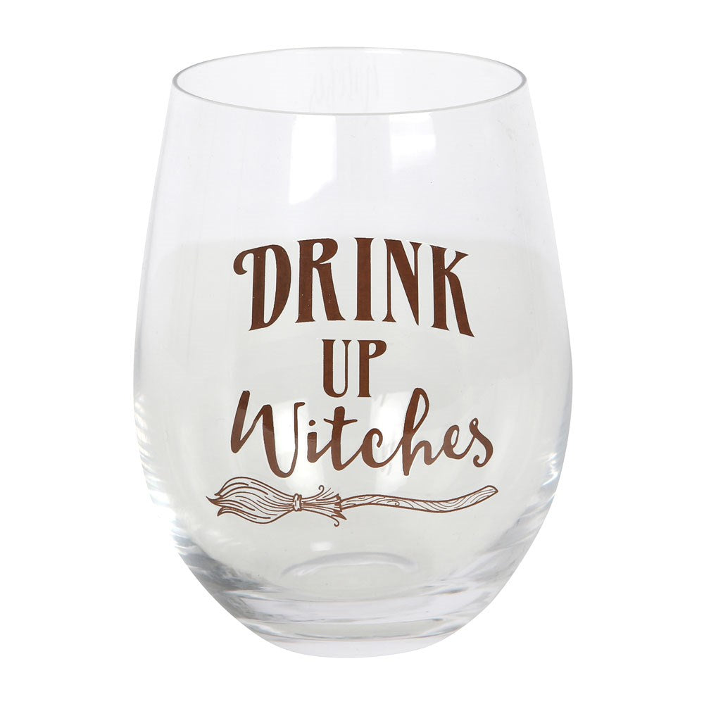 Drink Up Witches Stemless Glass