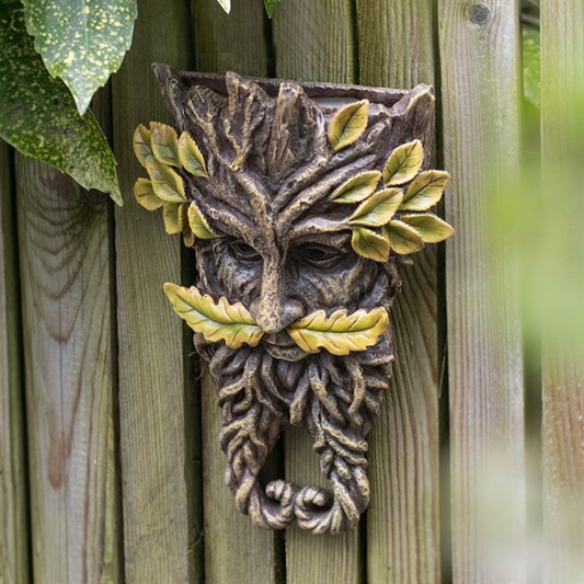 Green Man Twisted Beard Wall Plaque | Wall Decor | Pagan Wicca Altar Decor | Housewarming Gift