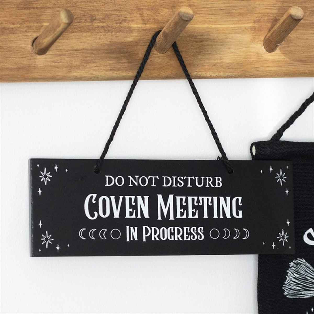 Coven Meeting in Progress Hanging Sign