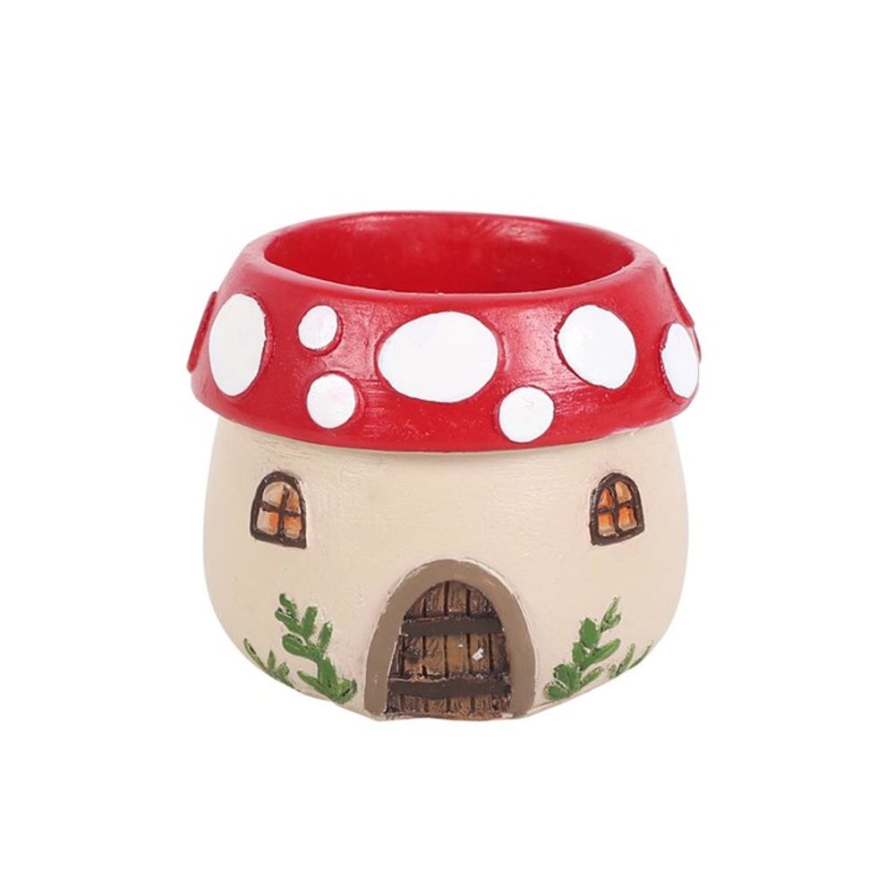 Mushroom House Resin Tealight Holder