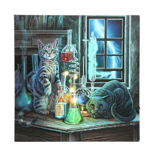 Jekyll and Hyde Light Up LED Canvas Plaque by Lisa Parker