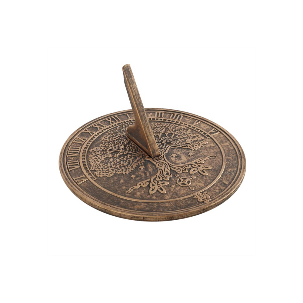 Tree Of Life Terracotta Sundial by Lisa Parker