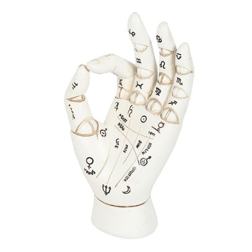 White Palmistry Hand Ornament