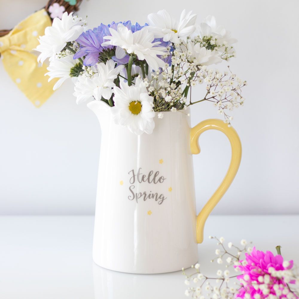 17cm Hello Spring Ceramic Flower Jug