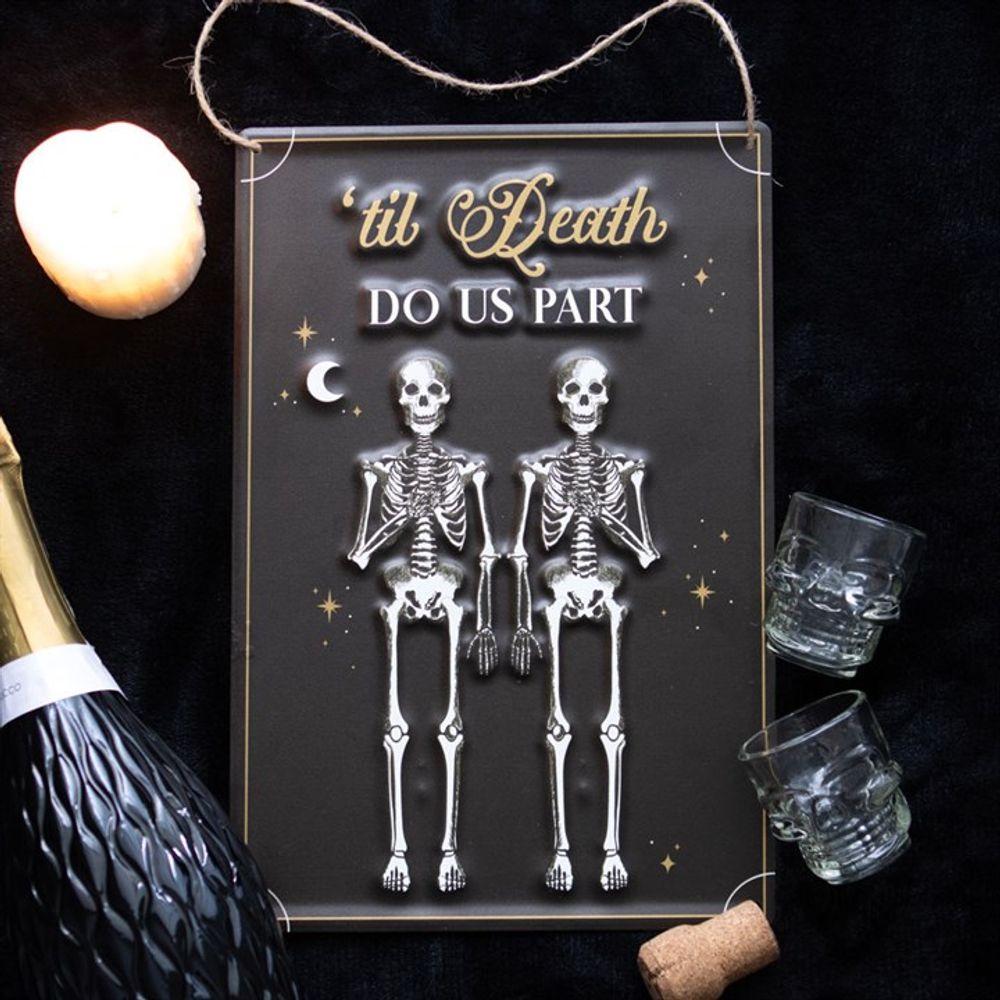 Til Death Do Us Part Hanging Metal Sign