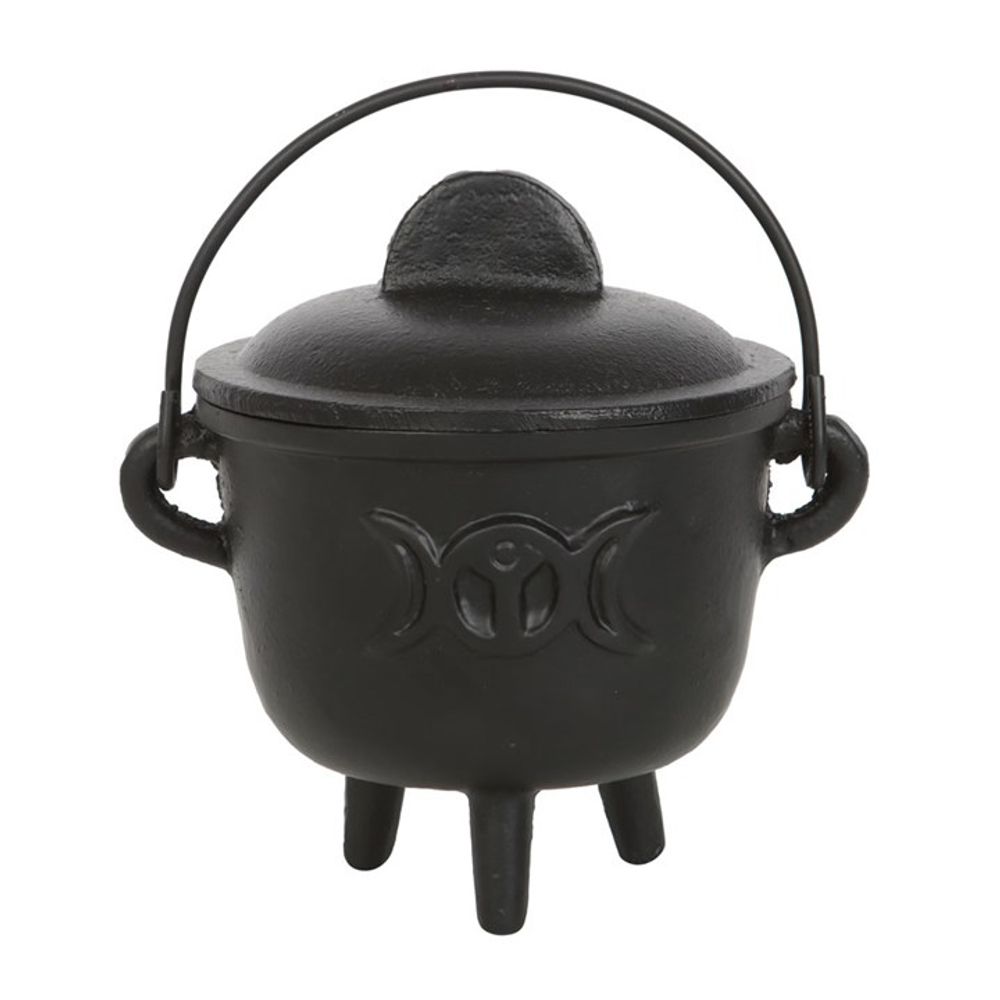 11cm Cast Iron Cauldron with Triple Moon