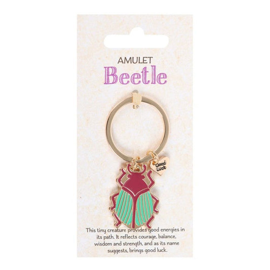 Lucky Gold Beetle Keyring