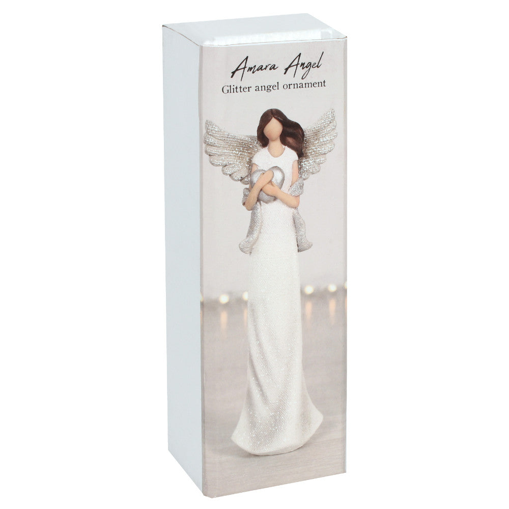 Amara Medium Glitter Angel Ornament