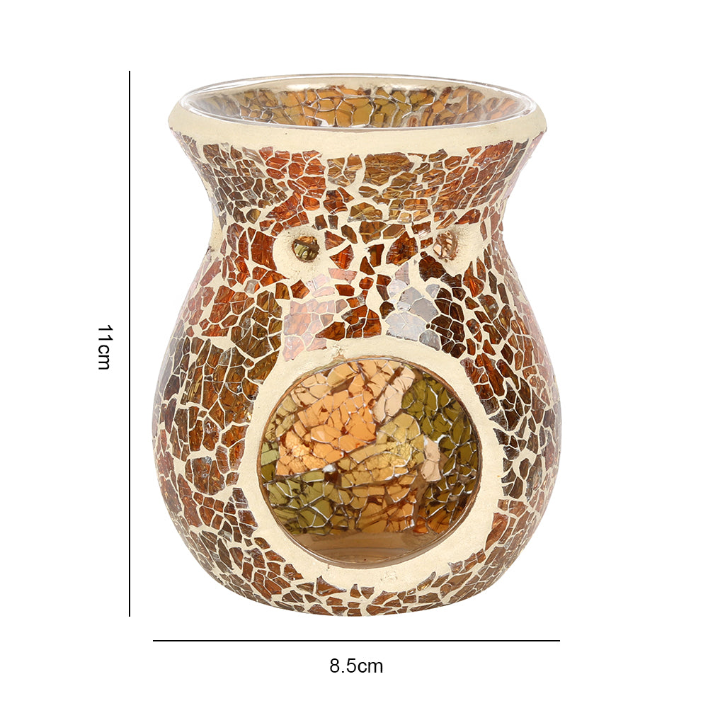 Small Brown Crackle Oil Burner