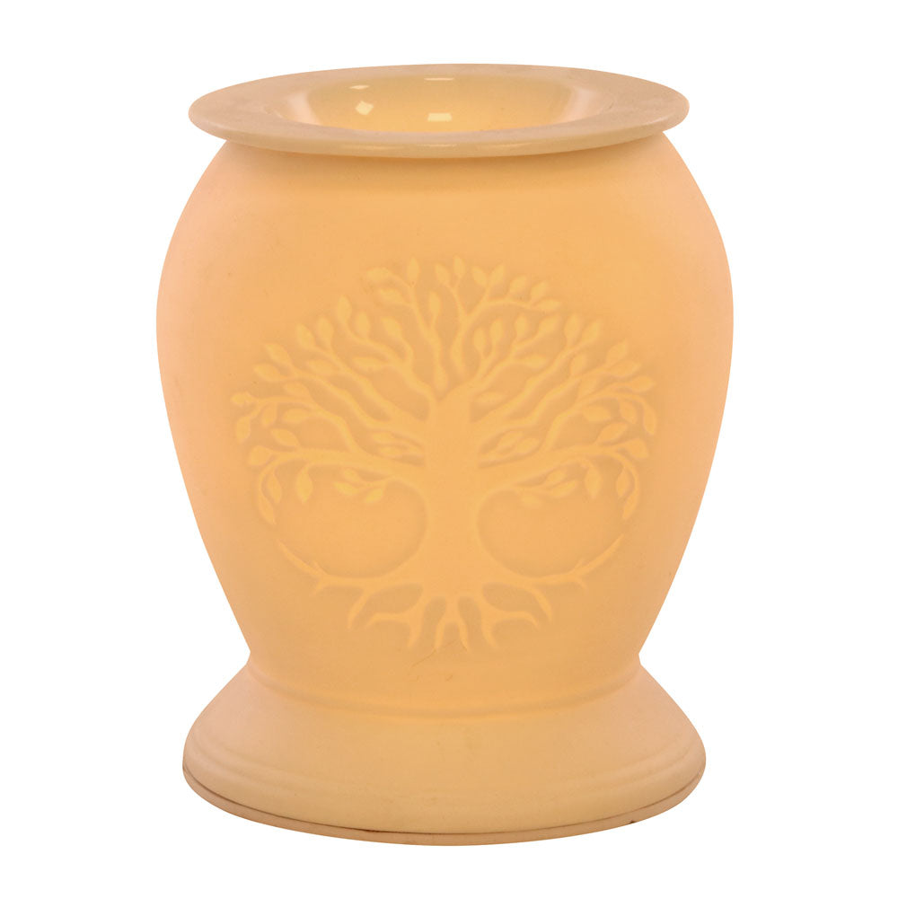 Tree of Life White Ceramic Electric Oil Burner