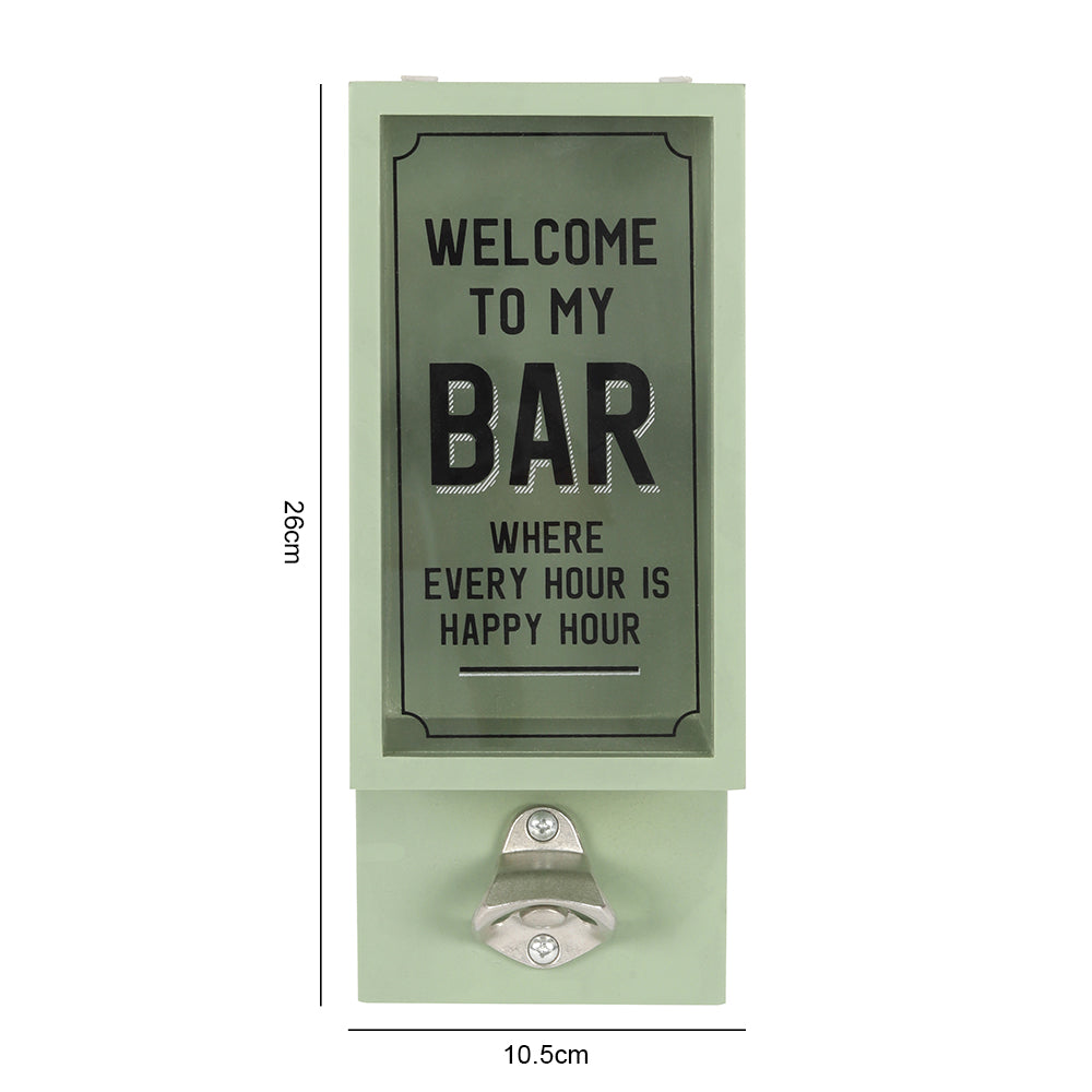 Green Garden Bar Bottle Opener Plaque