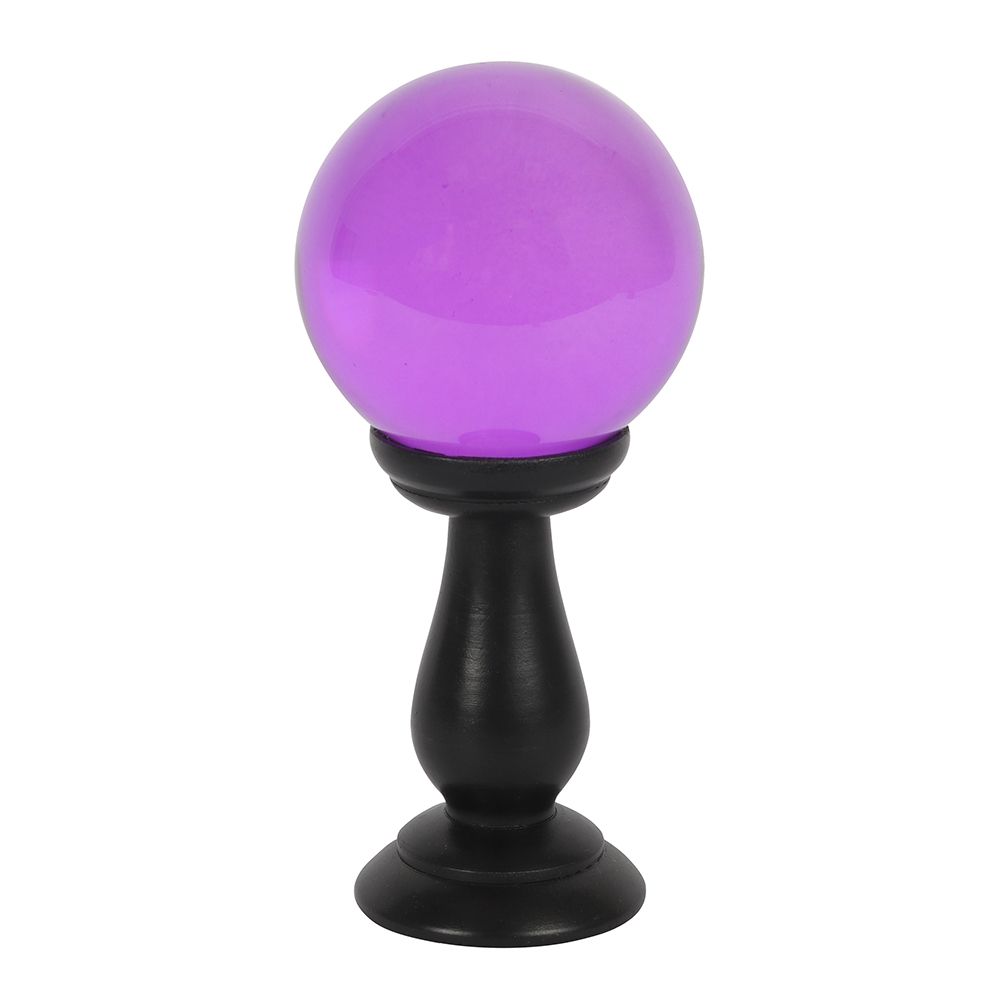 Small Purple Crystal Ball on Stand