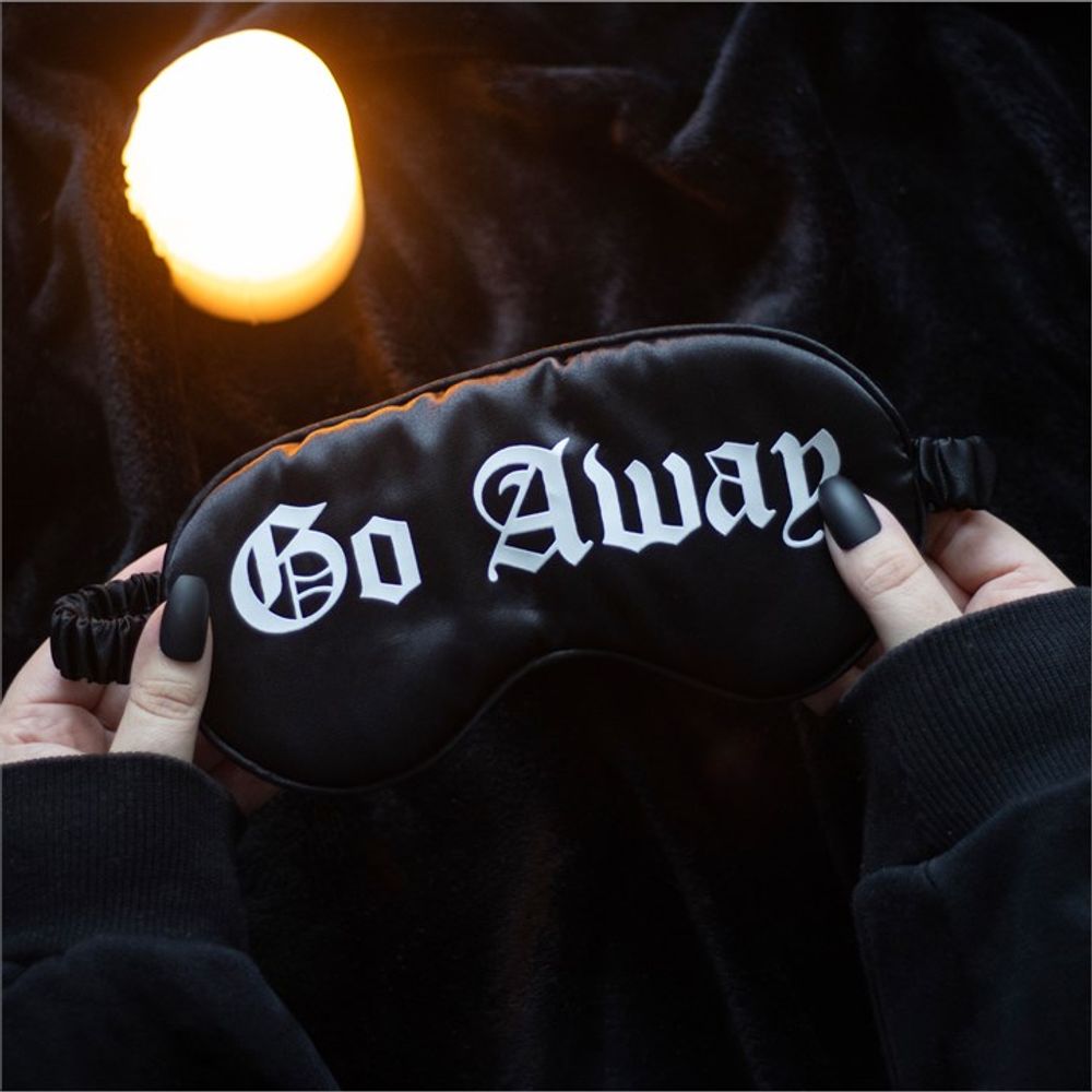 Go Away Gothic Satin Sleep Mask