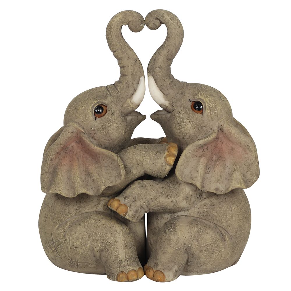 Elephant Embrace Elephant Couple Ornament