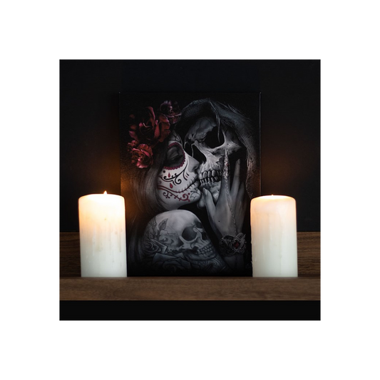19x25cm Dead Kiss Canvas Plaque by Spiral Direct
