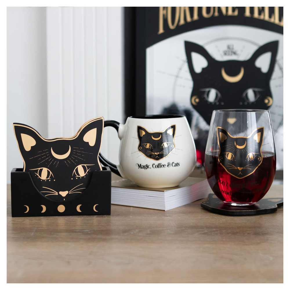 Magic, Coffee & Cats Rounded Mug