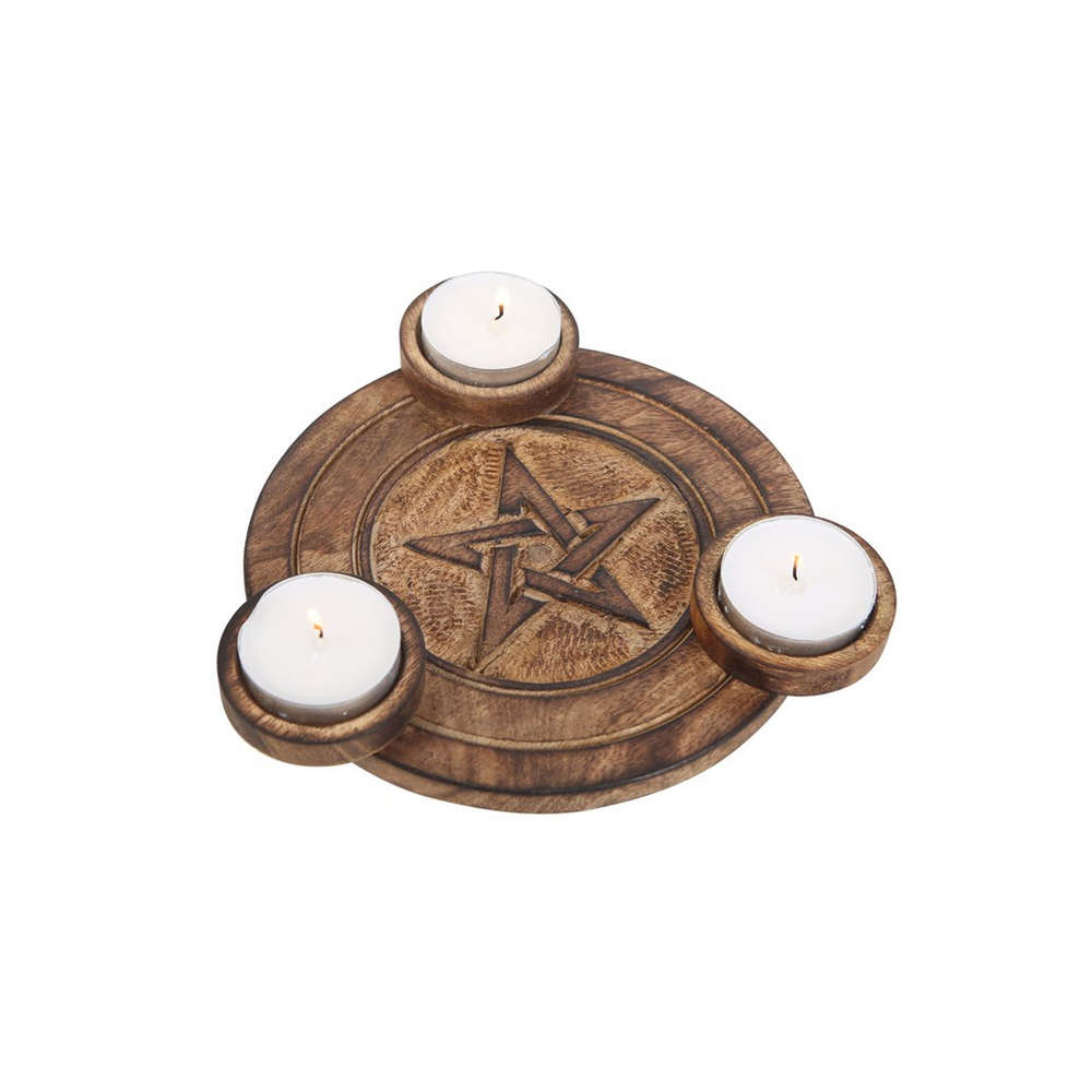 Pentagram Tea Light Candle Holder