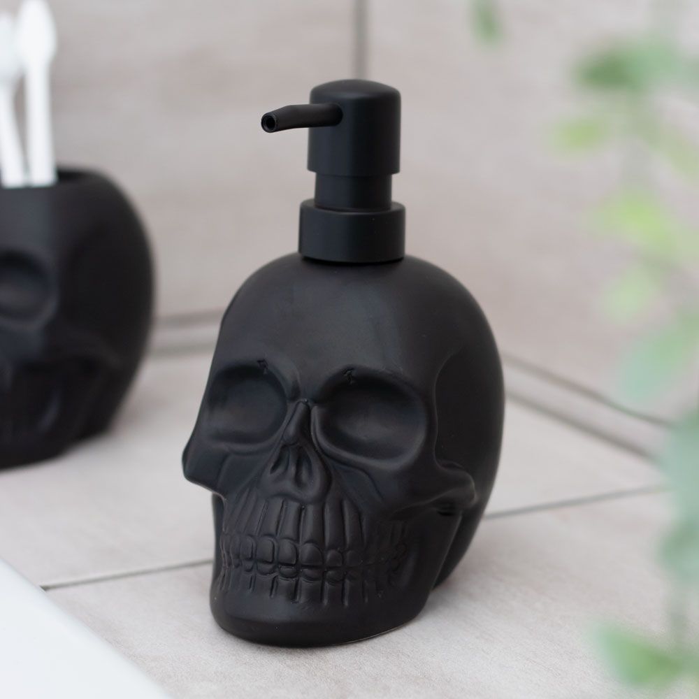 Black Skull Soap Dispenser