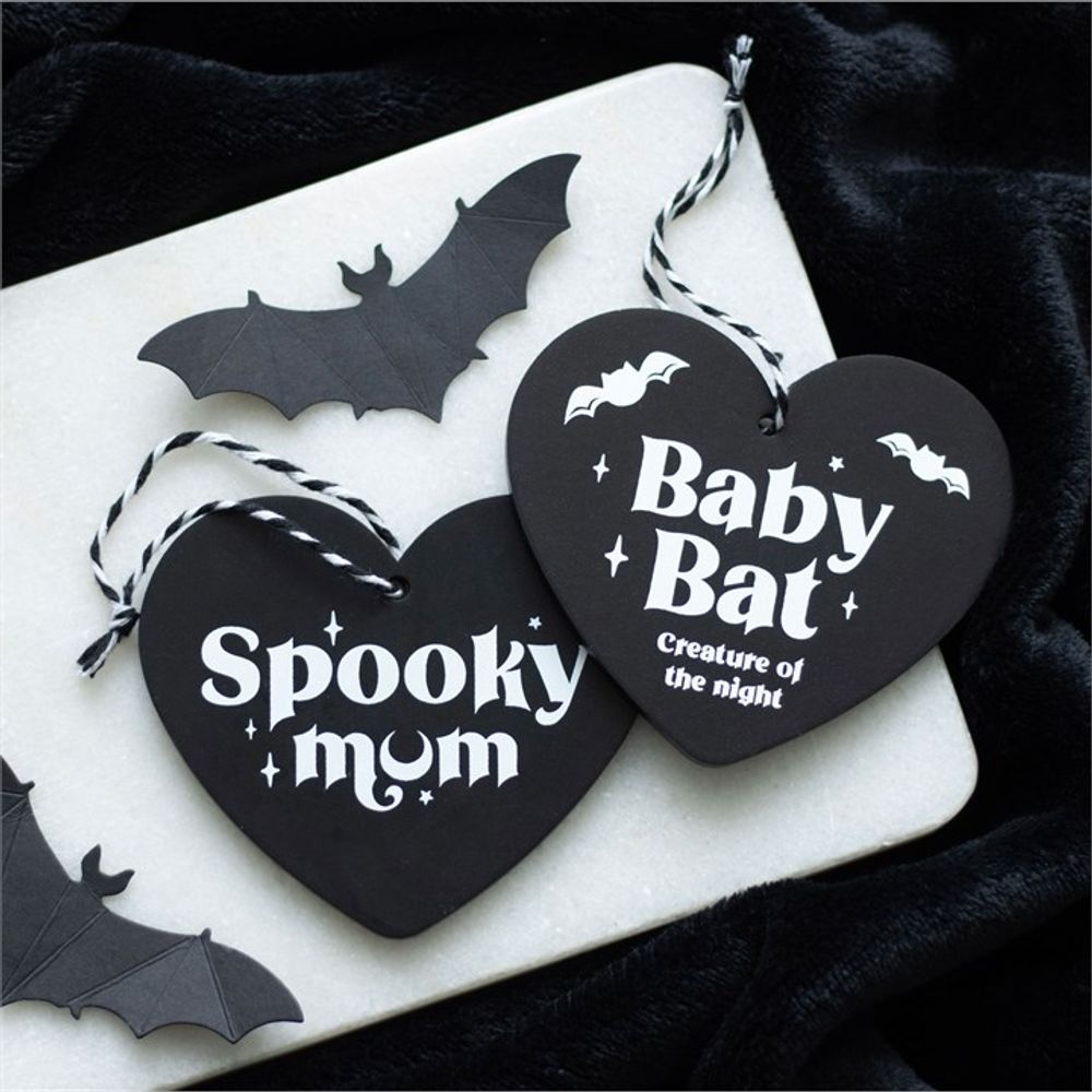 Baby Bat Hanging Heart Sign