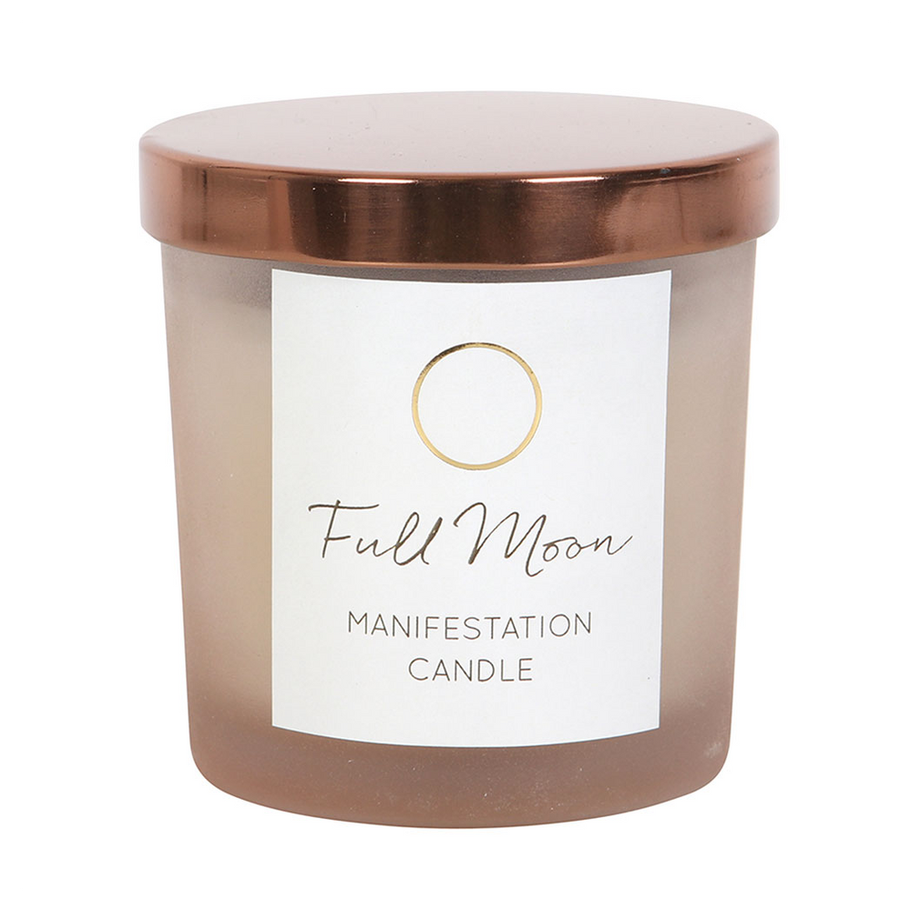 Full Moon Eucalyptus Manifestation Candle with Tiger's Eye