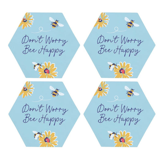 Don't Worry Be Happy Coaster Set