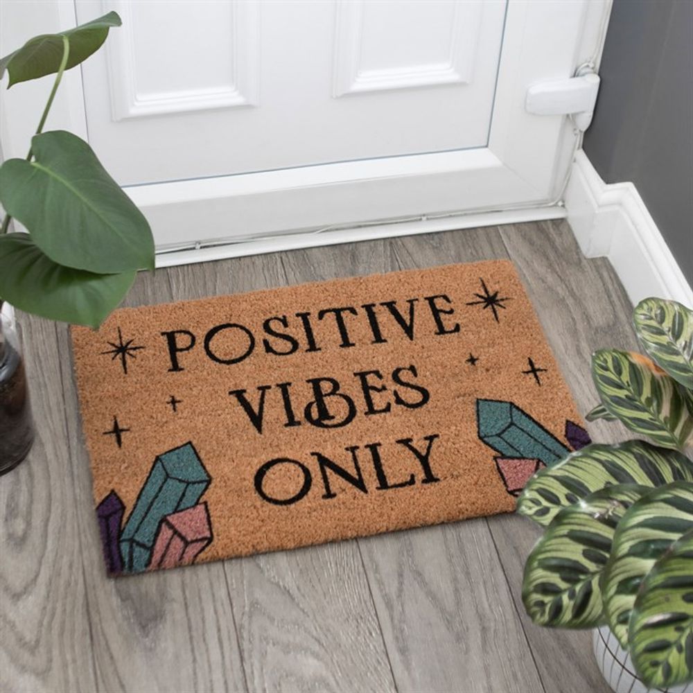 Natural Positive Vibes Only Doormat