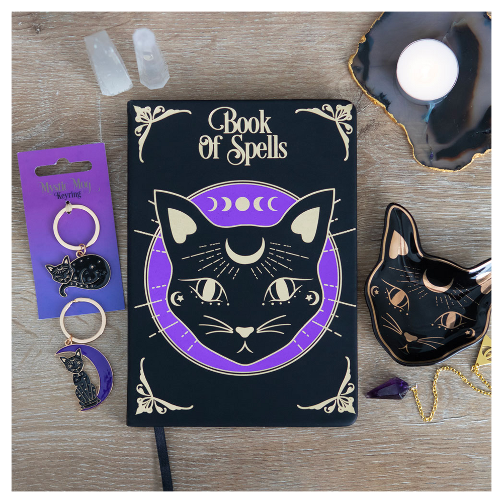 Mystic Mog Book of Spells A5 Notebook