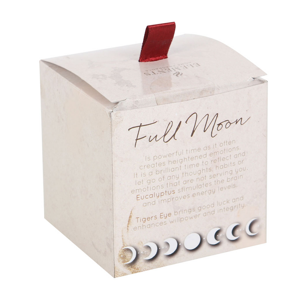 Full Moon Eucalyptus Manifestation Candle with Tiger's Eye