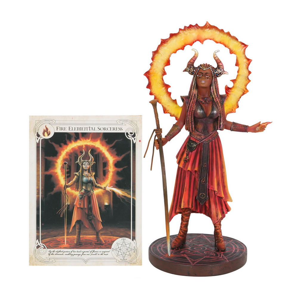 Fire Elemental Sorceress Figurine by Anne Stokes